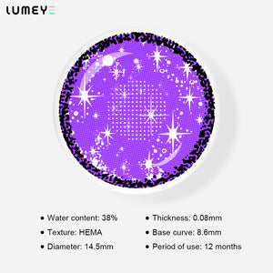 Best COLORED CONTACTS - LUMEYE Sparkle Night Purple Colored Contact Lenses - LUMEYE