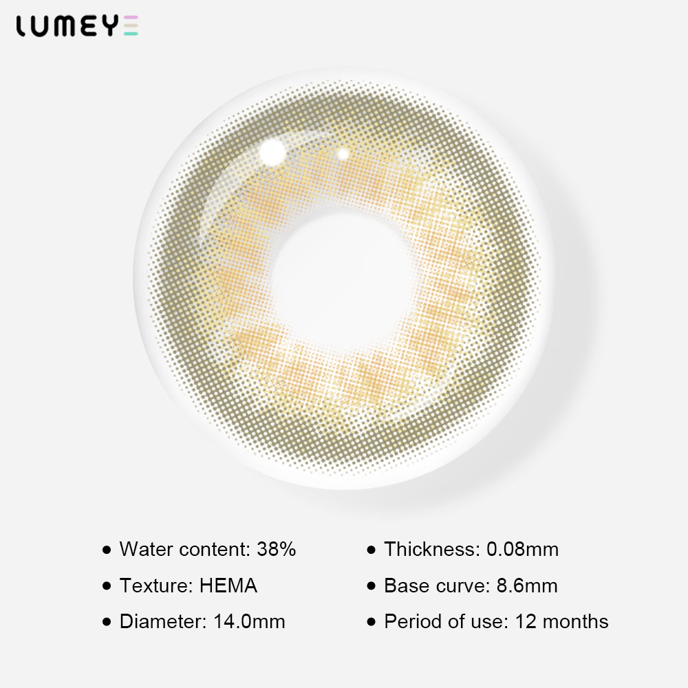 Best COLORED CONTACTS - LUMEYE Bicolor Flower Brown Colored Contact Lenses - LUMEYE