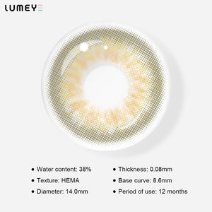 Best COLORED CONTACTS - LUMEYE Bicolor Flower Brown Colored Contact Lenses - LUMEYE