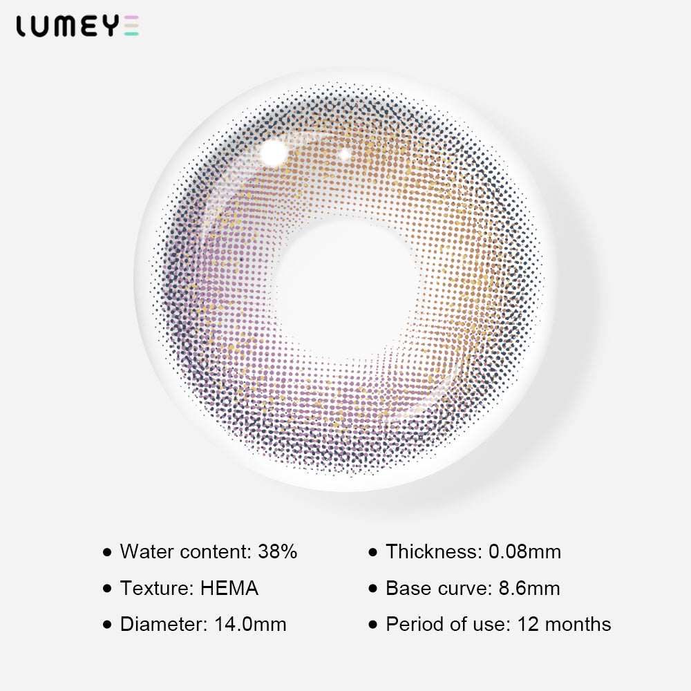 Best COLORED CONTACTS - LUMEYE Fairy Dust Purple Colored Contact Lenses - LUMEYE