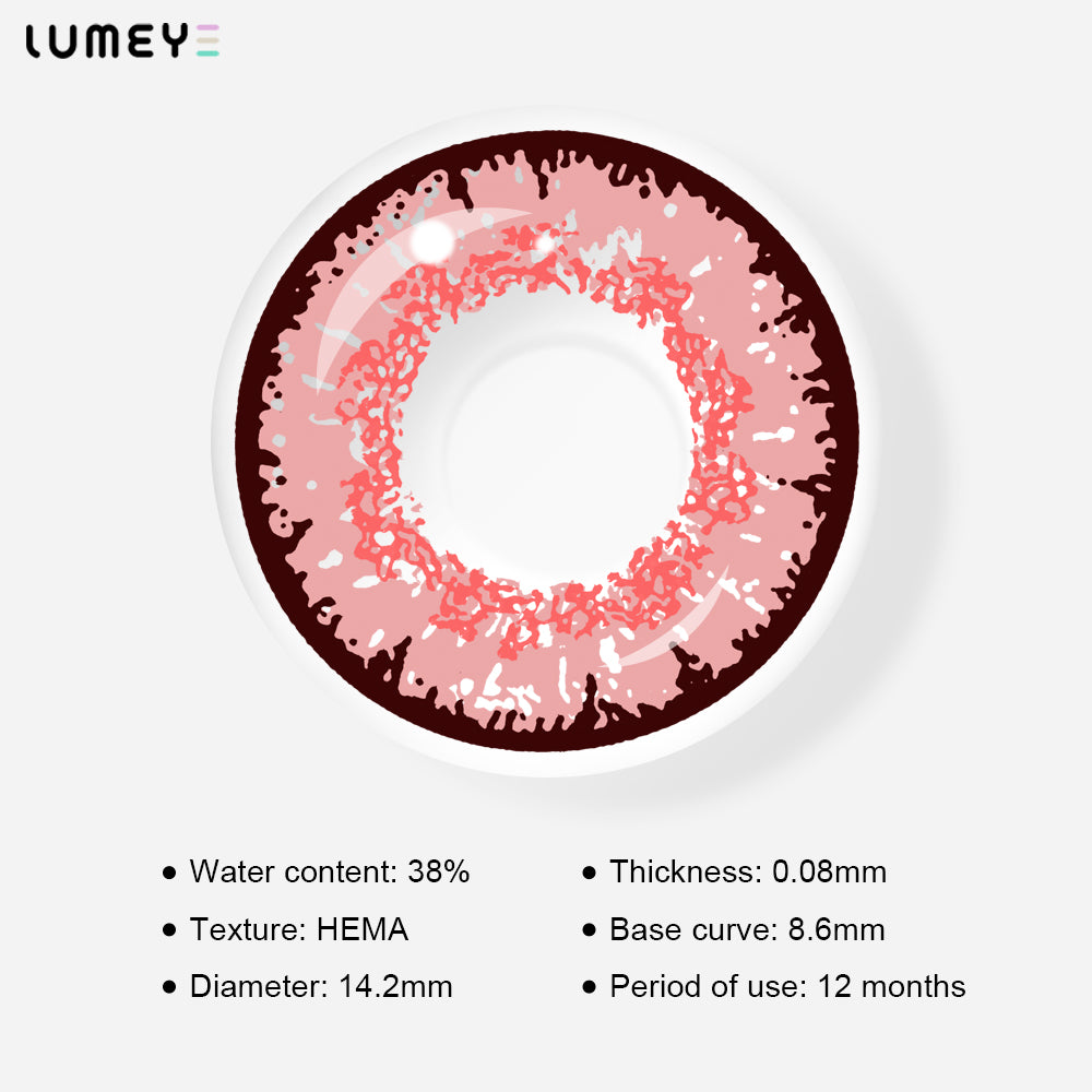 Best COLORED CONTACTS - LUMEYE Candy Peachy Pink Colored Contact Lenses - LUMEYE