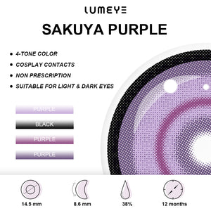 Best COLORED CONTACTS - Eureka Seven - LUMEYE Sakuya Purple Colored Contact Lenses - LUMEYE