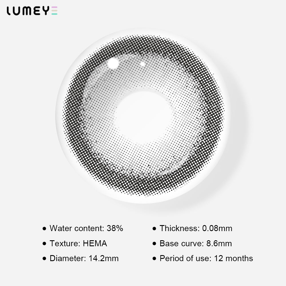 Best COLORED CONTACTS - LUMEYE London Gray Colored Contact Lenses - LUMEYE