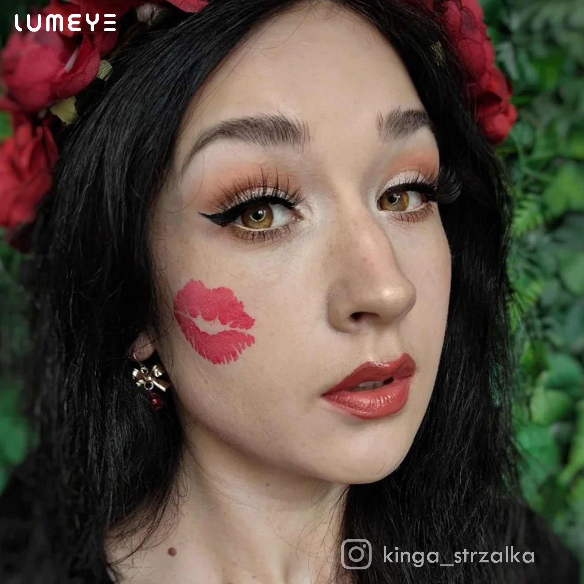 Best COLORED CONTACTS - LUMEYE Eggie Yellow Brown Colored Contact Lenses - LUMEYE