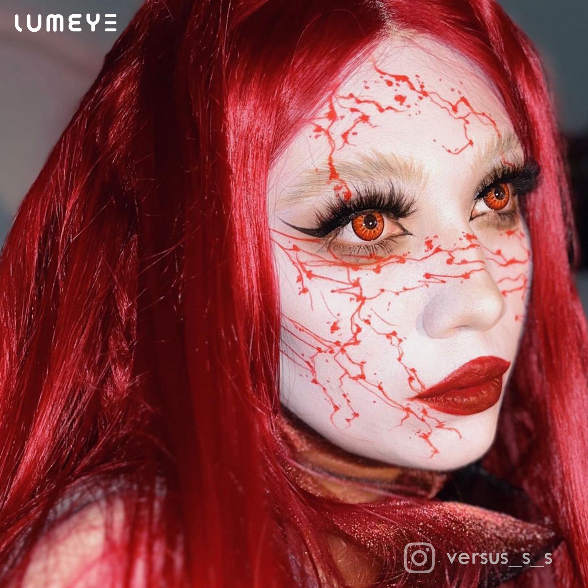 Best COLORED CONTACTS - LUMEYE Elf Red Colored Contact Lenses - LUMEYE