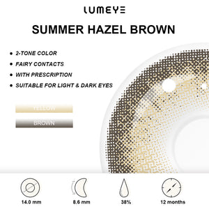 Best COLORED CONTACTS - LUMEYE Summer Hazel Brown Colored Contact Lenses - LUMEYE