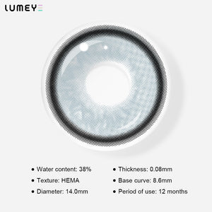 Best COLORED CONTACTS - LUMEYE Moonlight Blue Colored Contact Lenses - LUMEYE