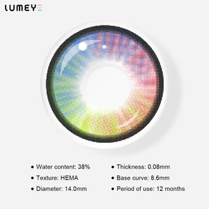 Best COLORED CONTACTS - LUMEYE Colorful Rainbow Colored Contact Lenses - LUMEYE