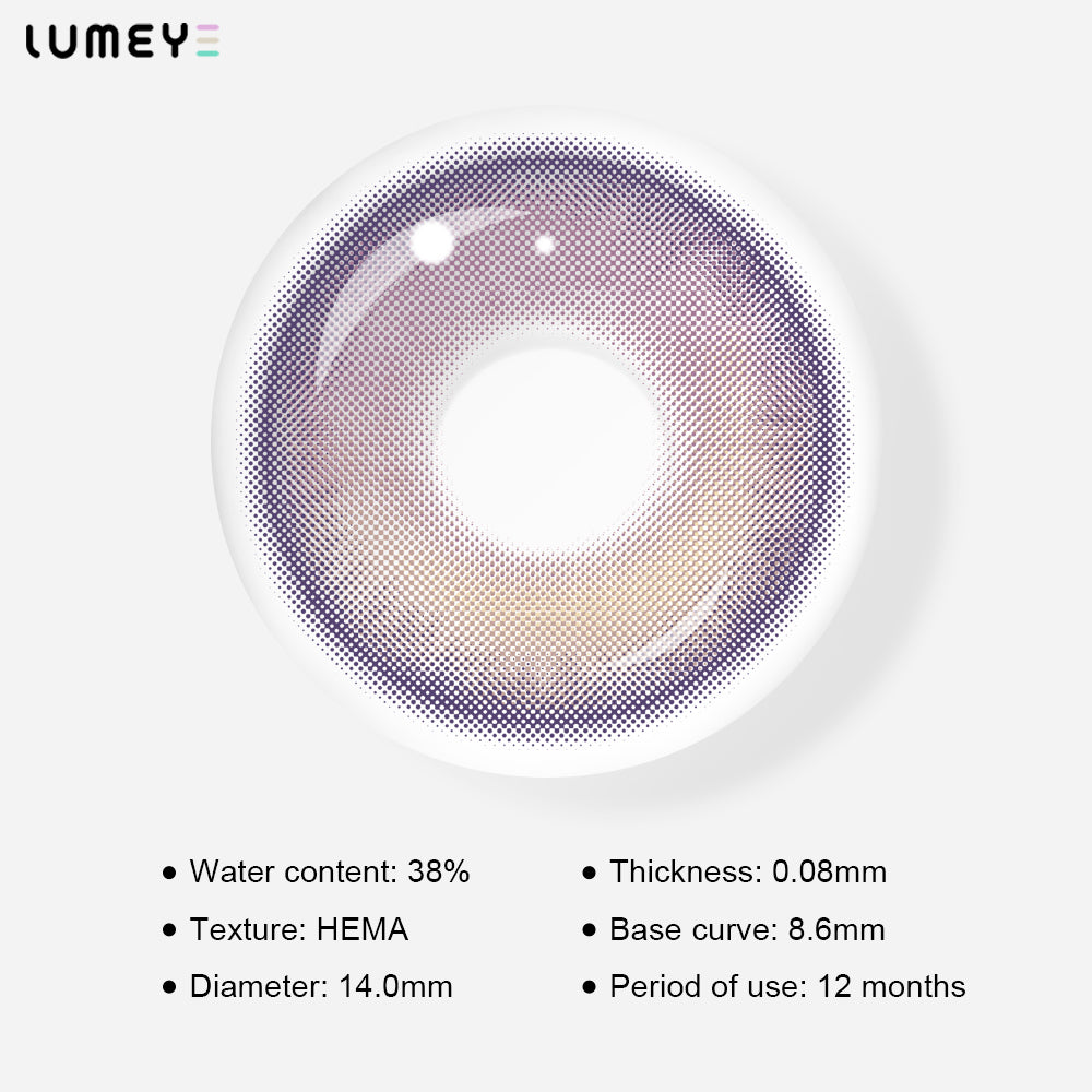 Best COLORED CONTACTS - LUMEYE Tarot Purple Colored Contact Lenses - LUMEYE