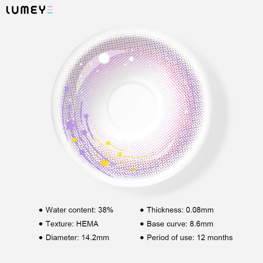 Best COLORED CONTACTS - LUMEYE Roaming Purple Colored Contact Lenses - LUMEYE