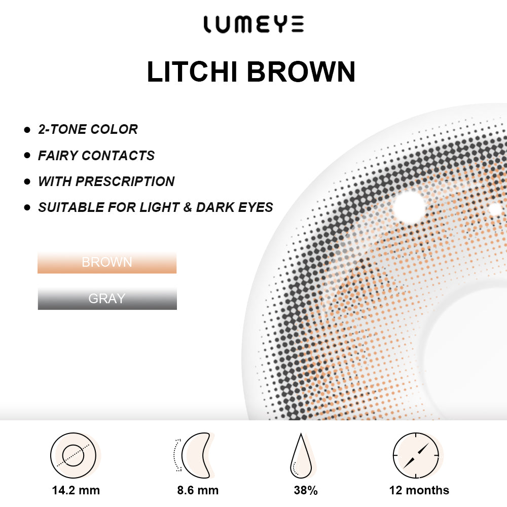 Best COLORED CONTACTS - LUMEYE Litchi Brown Colored Contact Lenses - LUMEYE