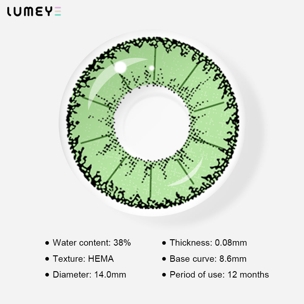 Best COLORED CONTACTS - LUMEYE Demon Green Colored Contact Lenses - LUMEYE