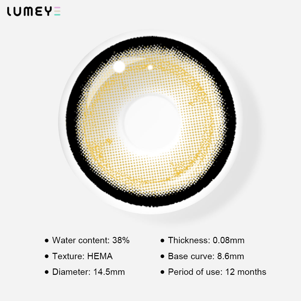 Best COLORED CONTACTS - LUMEYE Pineapple Brown Colored Contact Lenses - LUMEYE
