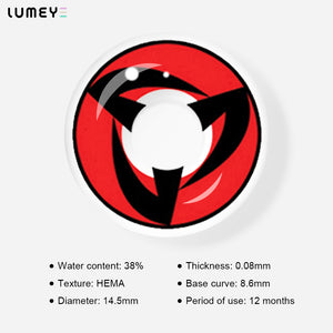 Best COLORED CONTACTS - LUMEYE Sharingan Kakashi Red Colored Contact Lenses - LUMEYE