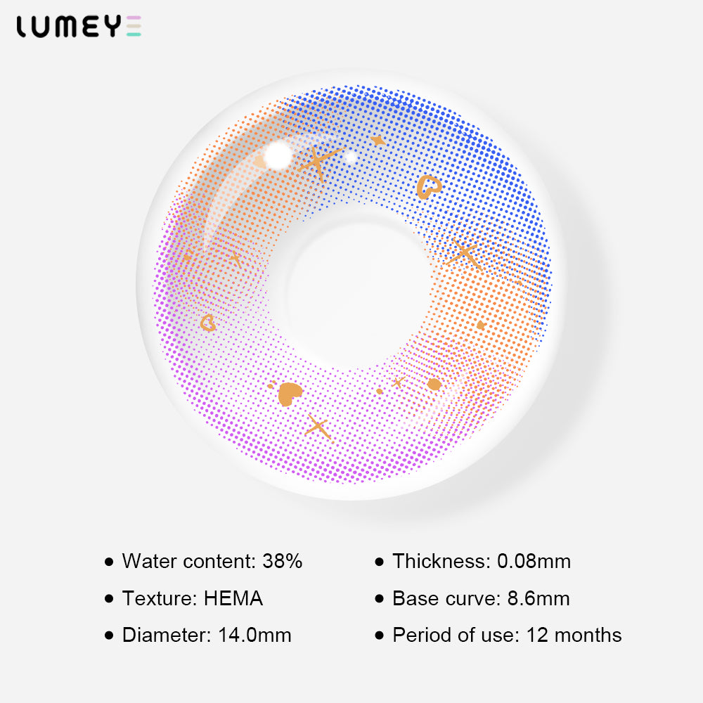 Best COLORED CONTACTS - LUMEYE Macaron Purple Colored Contact Lenses - LUMEYE