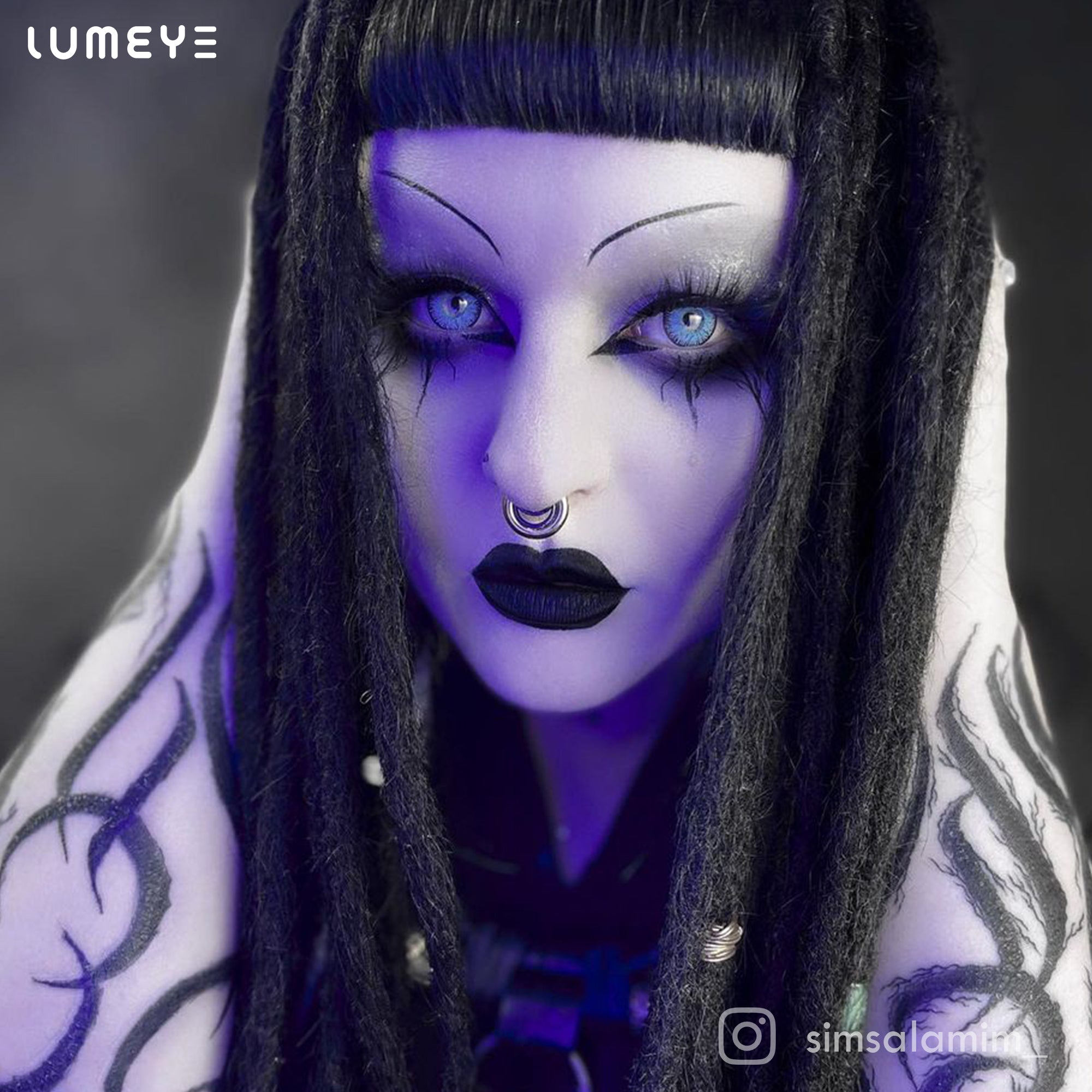 Best COLORED CONTACTS - LUMEYE Mystery Blue Colored Contact Lenses - LUMEYE