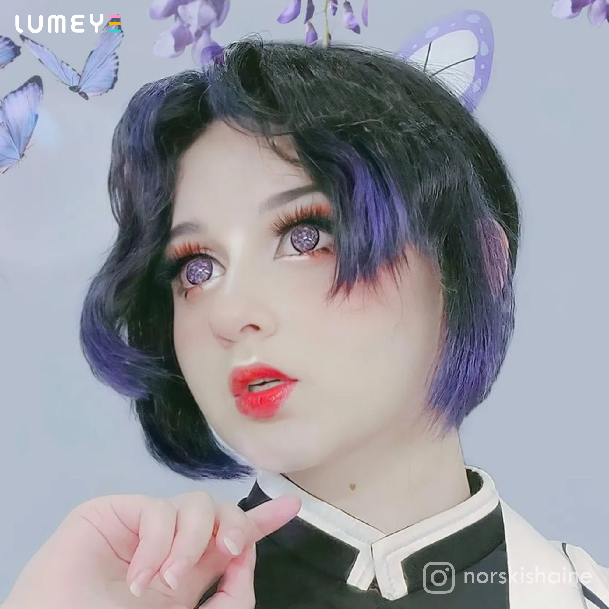 Best COLORED CONTACTS - LUMEYE Sparkle Night Purple Colored Contact Lenses - LUMEYE