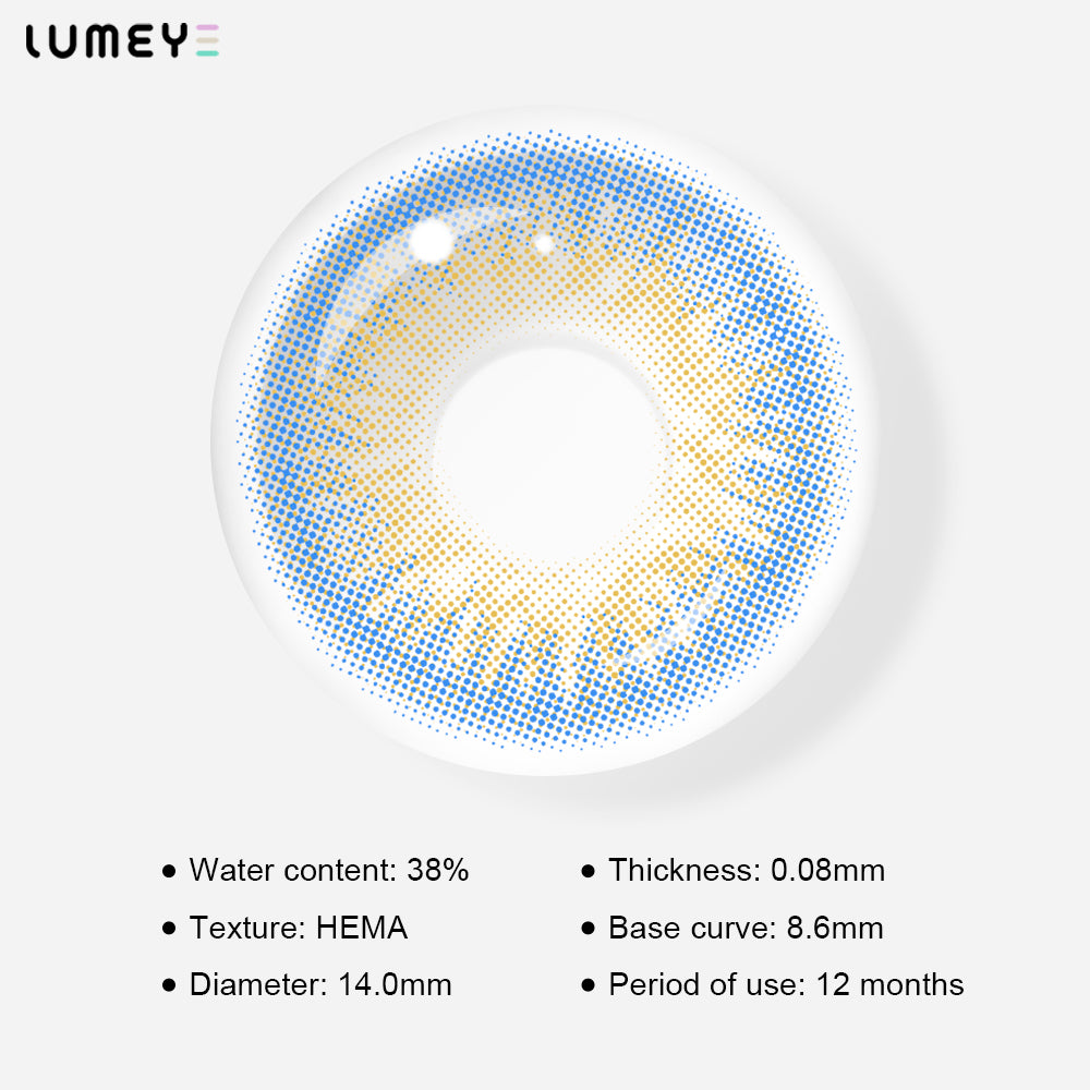 Best COLORED CONTACTS - LUMEYE Sunstone Blue Colored Contact Lenses - LUMEYE