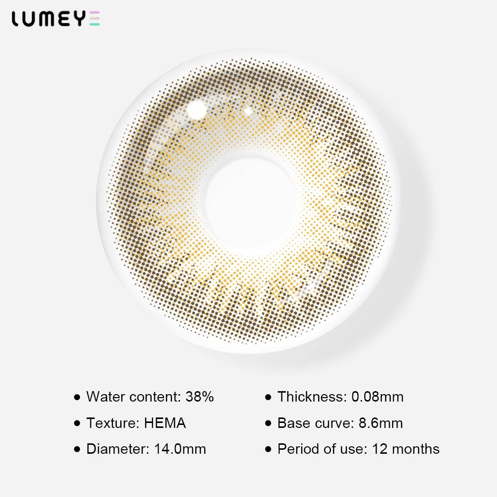 Best COLORED CONTACTS - LUMEYE Sunstone Brown Colored Contact Lenses - LUMEYE