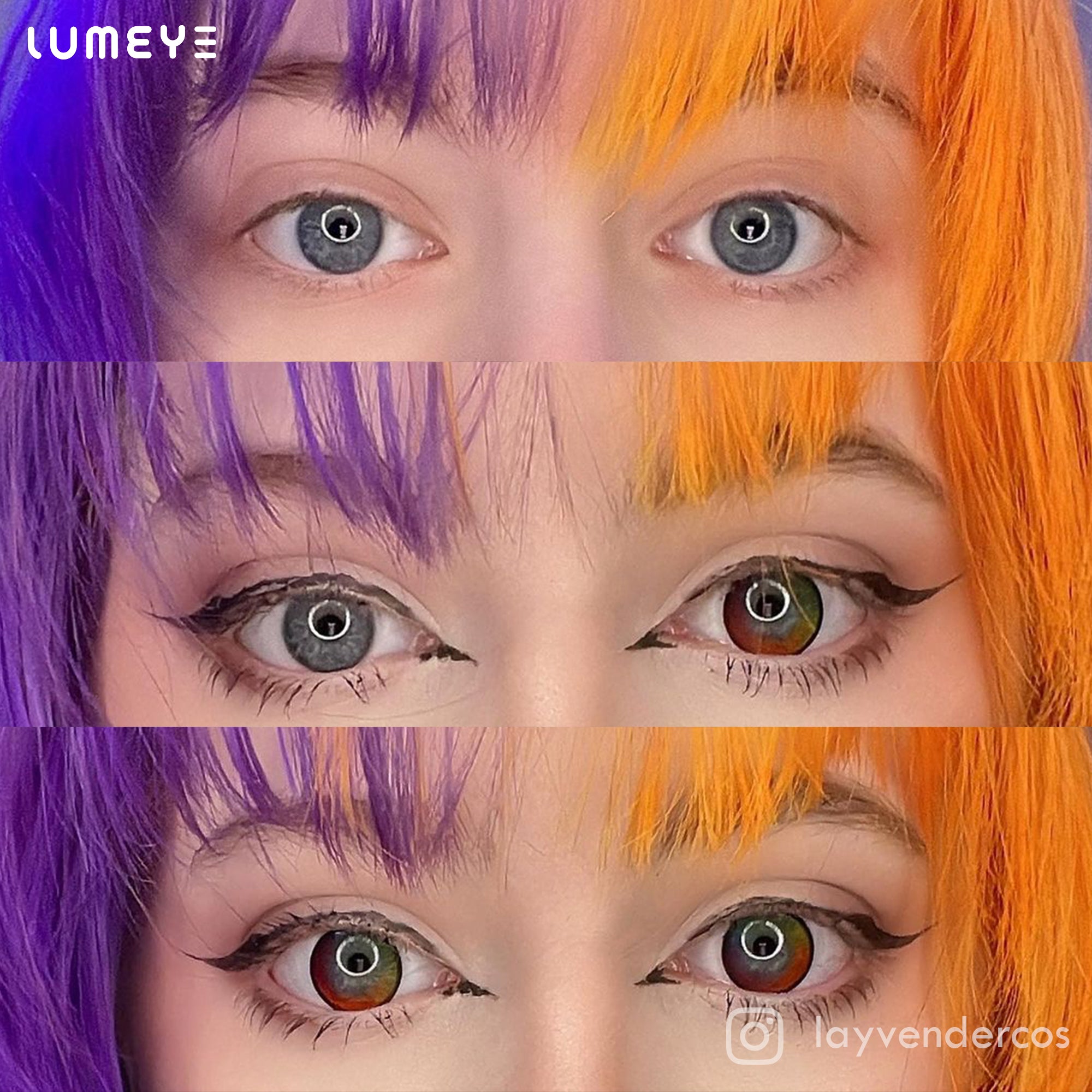 Best COLORED CONTACTS - LUMEYE Colorful Rainbow Colored Contact Lenses - LUMEYE