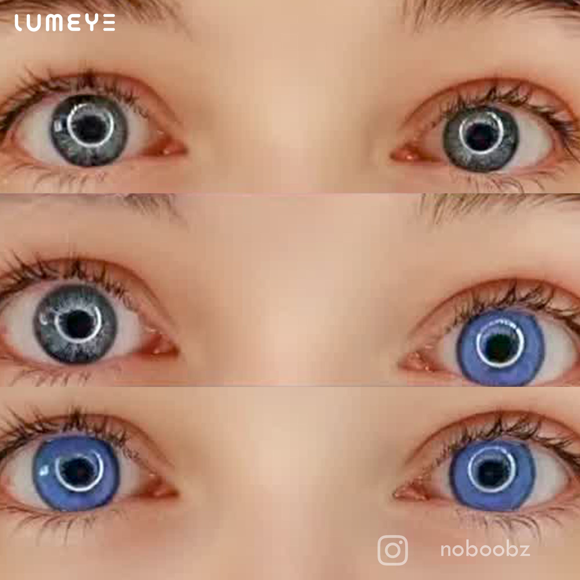 Best COLORED CONTACTS - LUMEYE Glowing Sunset Blue Colored Contact Lenses - LUMEYE
