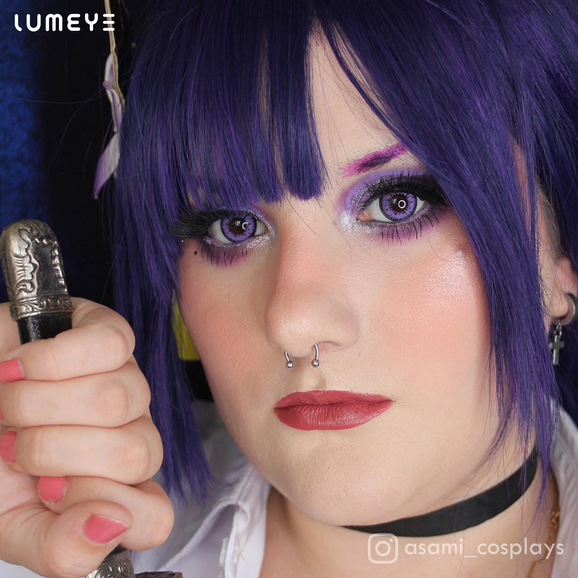 Best COLORED CONTACTS - LUMEYE Will Purple Colored Contact Lenses - LUMEYE