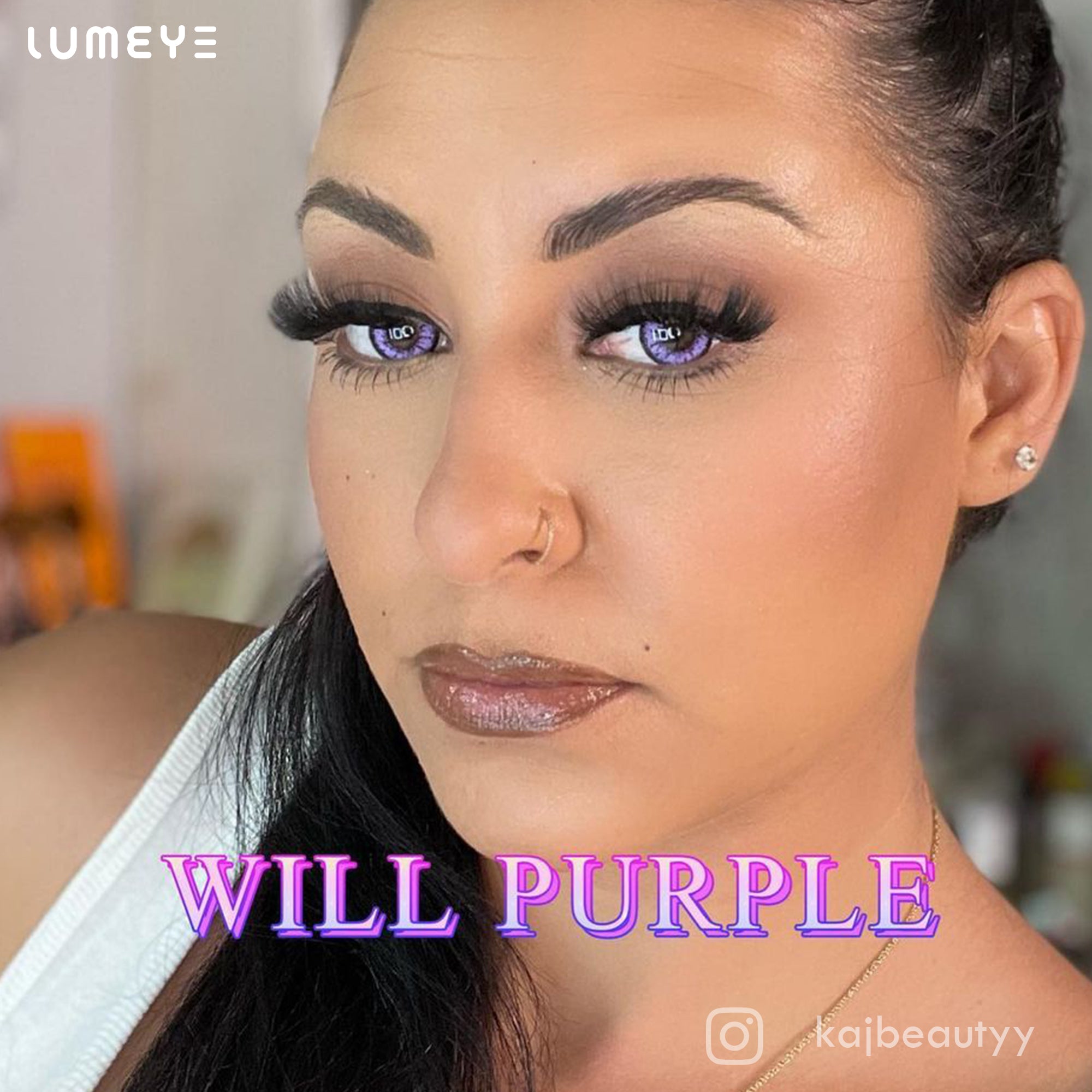 Best COLORED CONTACTS - LUMEYE Will Purple Colored Contact Lenses - LUMEYE